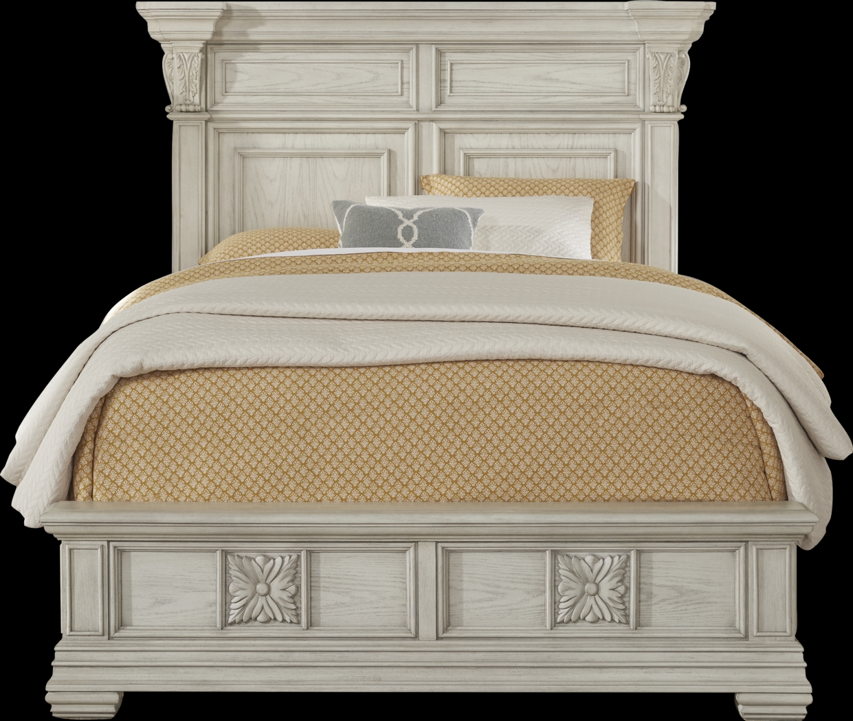 Marcelle White 5 Pc Queen Panel Bedroom - Thumbnail - Image 2