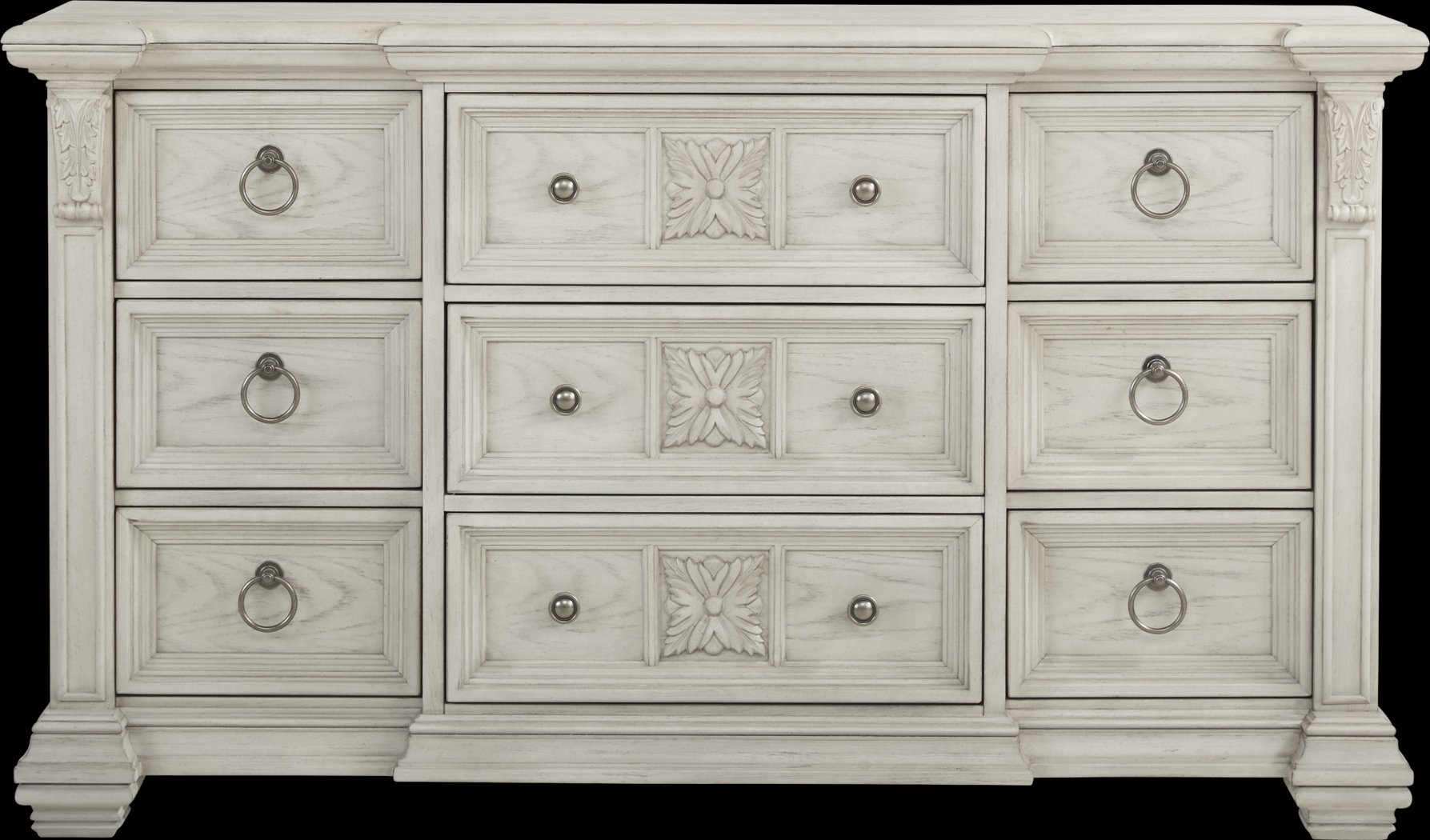 Marcelle White 5 Pc King Panel Bedroom - Thumbnail - Image 4