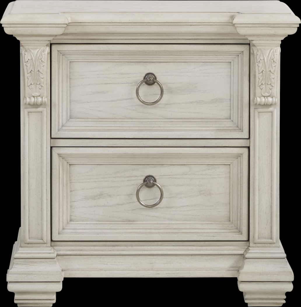 Marcelle White 7 Pc King Panel Bedroom - Thumbnail - Image 6