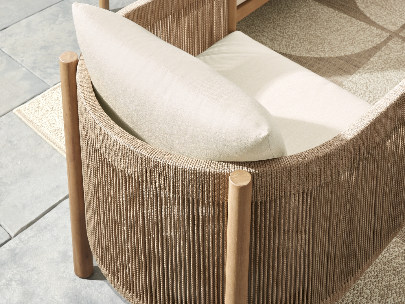 Marche Beige 6 Pc Outdoor Chat Set - Thumbnail - Image 4