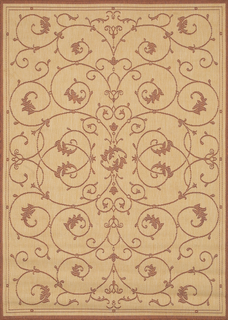 Marcialla Beige 5'3 x 7'6 Indoor/Outdoor Rug - Thumbnail - Image 1