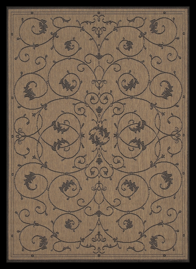 Marcialla Brown 7'6 x 10'9 Indoor/Outdoor Rug - Thumbnail - Image 1