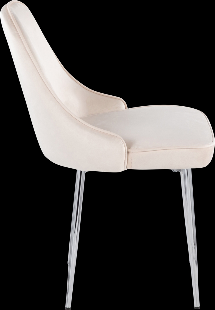 Marcian II Cream Dining Chair, Set of 2 - Thumbnail - Image 3