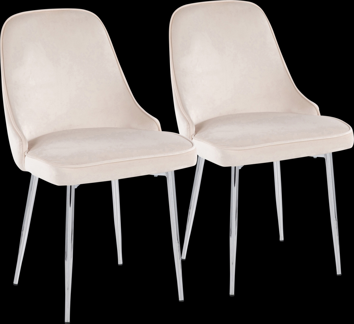 Marcian II Cream Dining Chair, Set of 2 - Thumbnail - Image 1