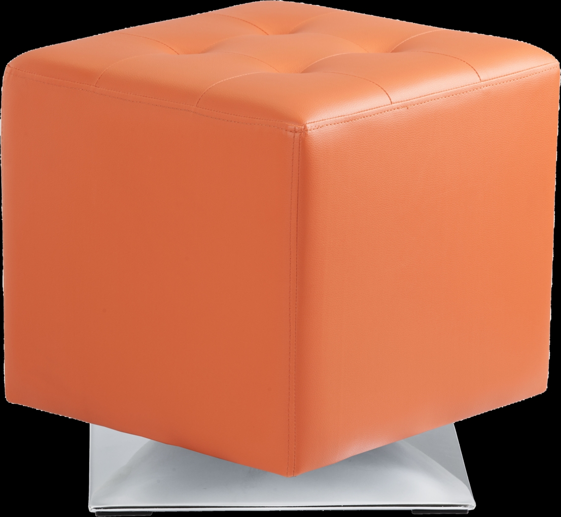Marco Place Orange Ottoman - Thumbnail - Image 1