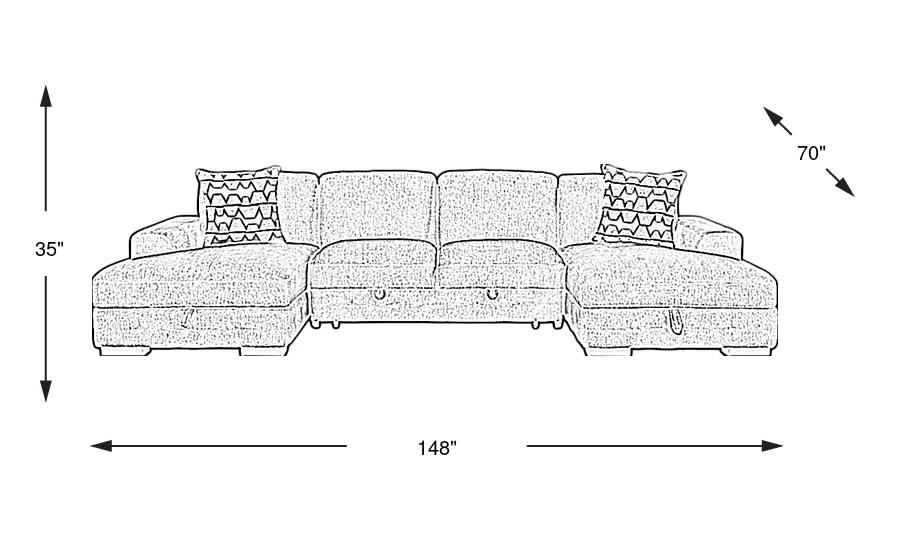 Dimension Image. Please refer to the Dimension Tab on this page for dimension details.