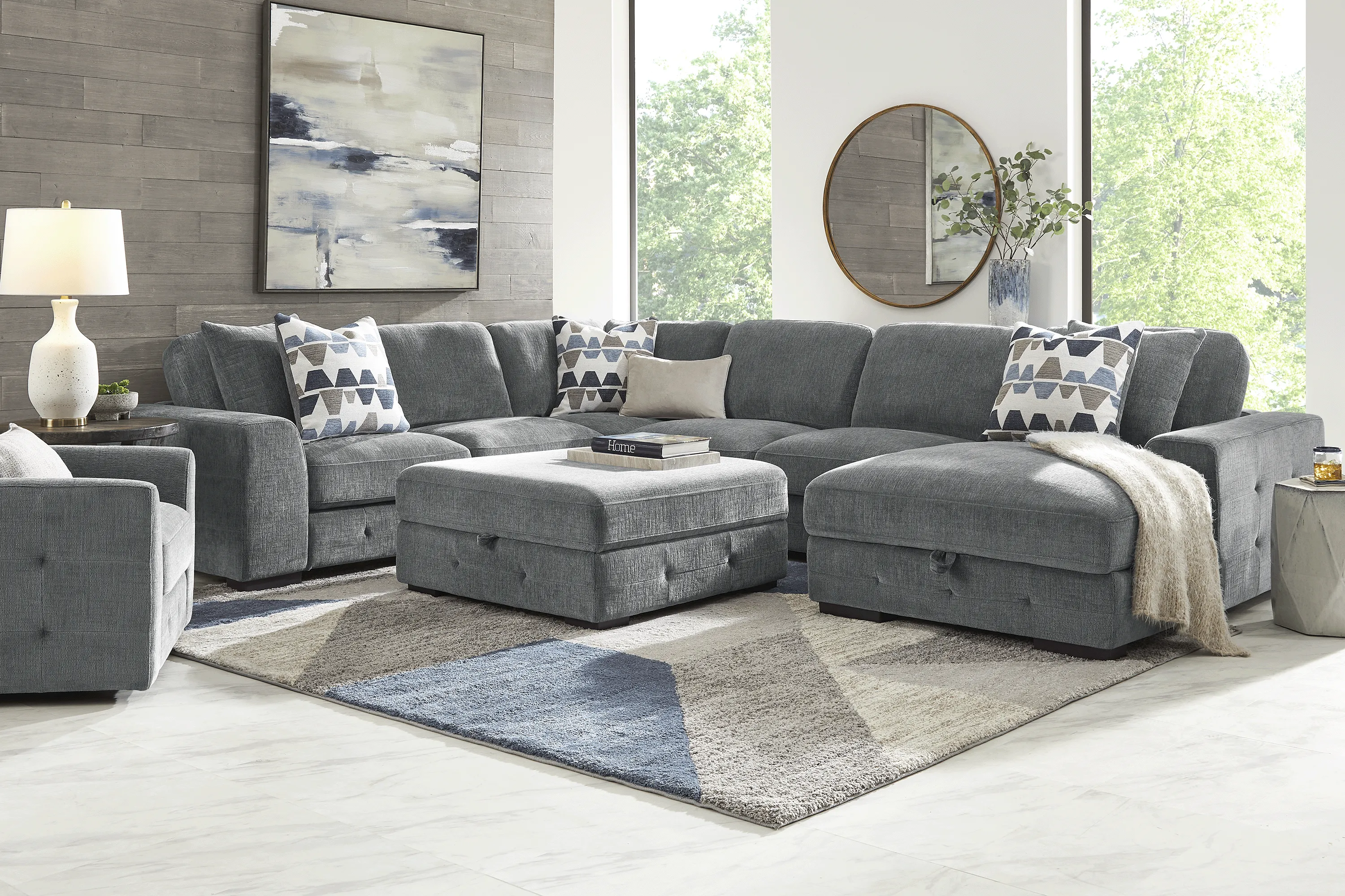 Marcola Ash 7 Pc Sectional Living Room - Thumbnail - Image 1