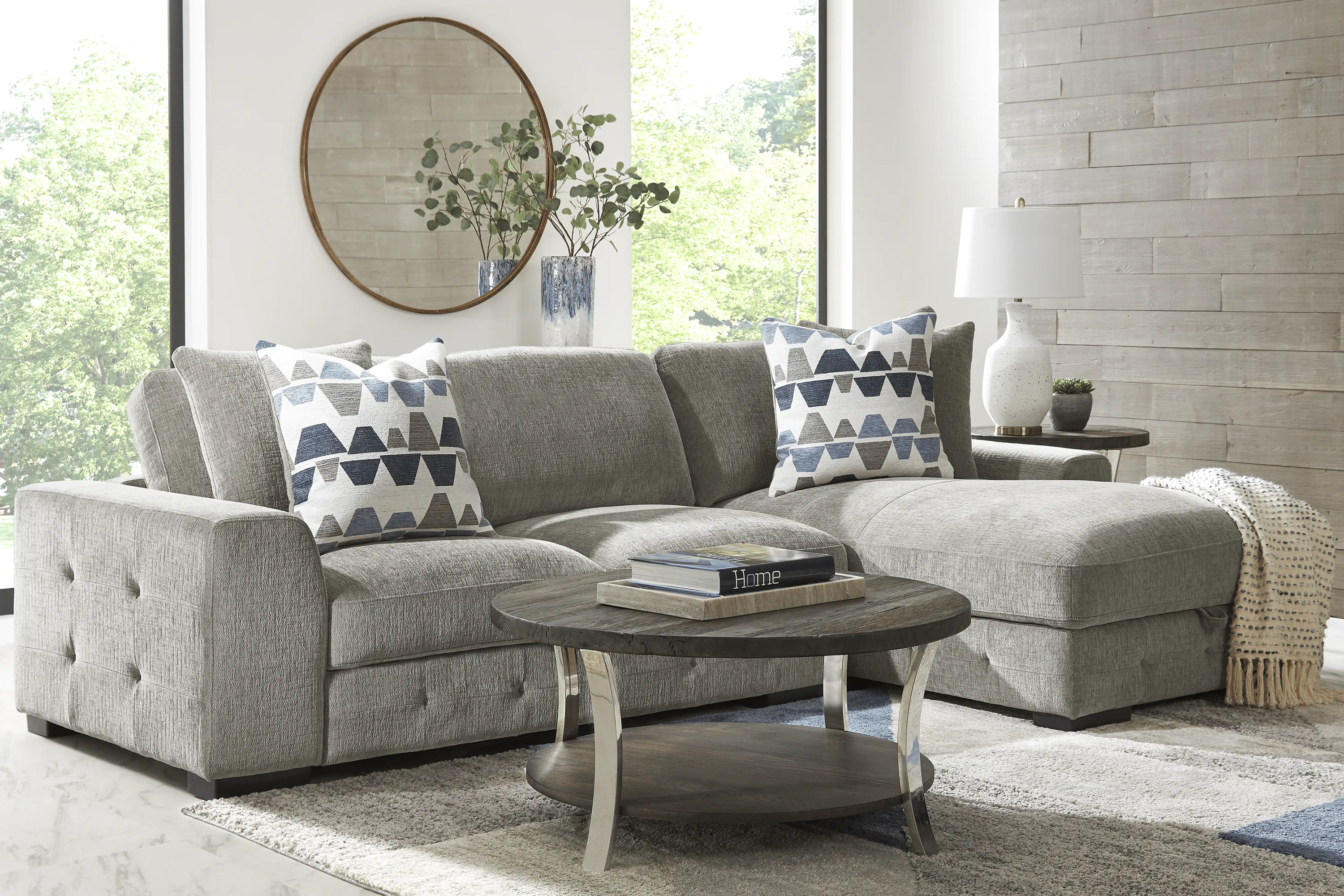 Marcola Mocha 5 Pc Sectional Living Room - Thumbnail - Image 1