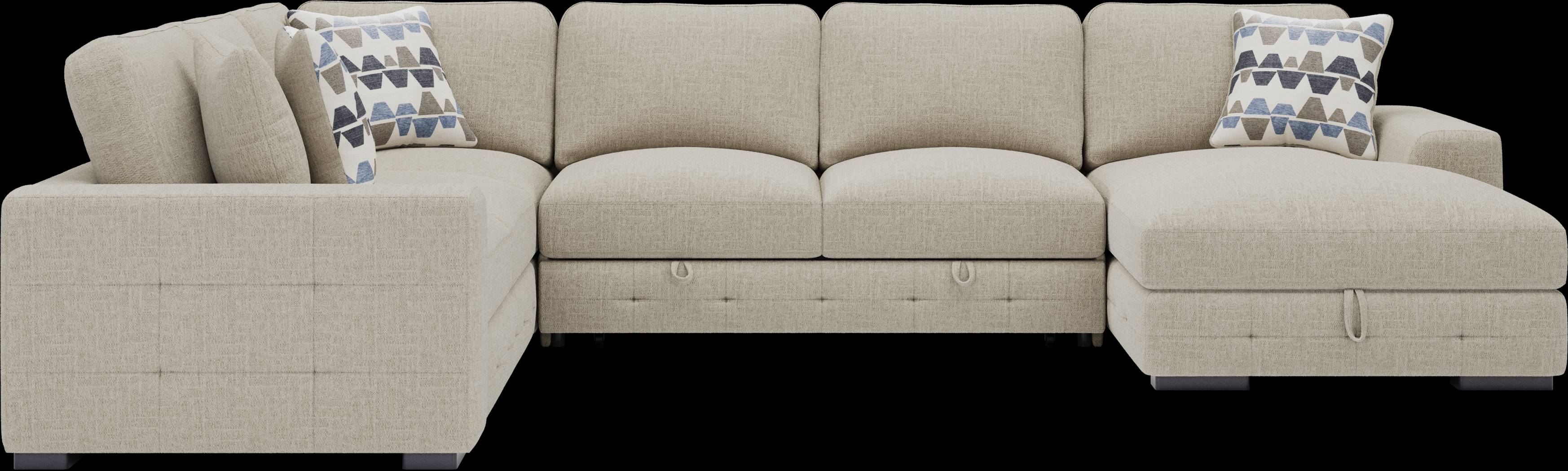 Marcola Sand 4 Pc Sleeper Sectional - Thumbnail - Image 3