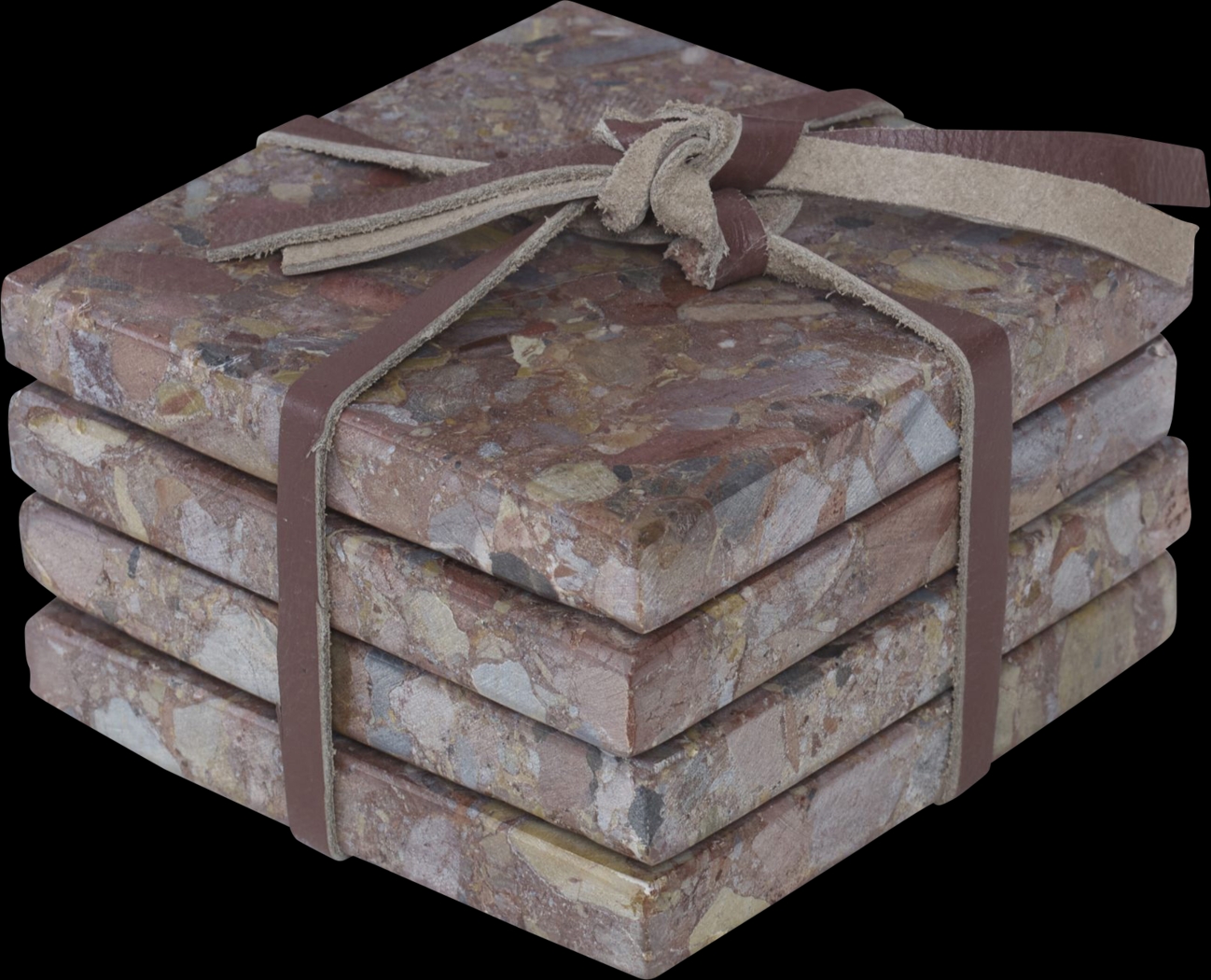 Marcollin Red Coaster, Set of 4 - Thumbnail - Image 1