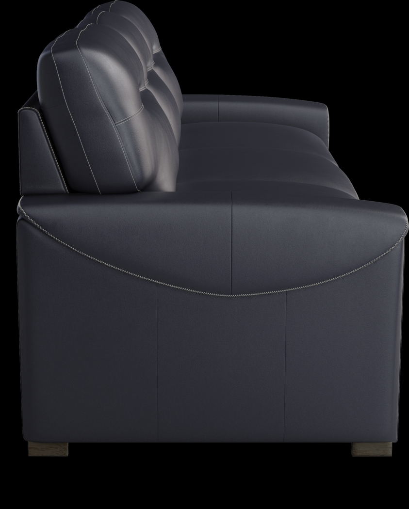 Margallo Blue Leather 5 Pc Living Room - Thumbnail - Image 5