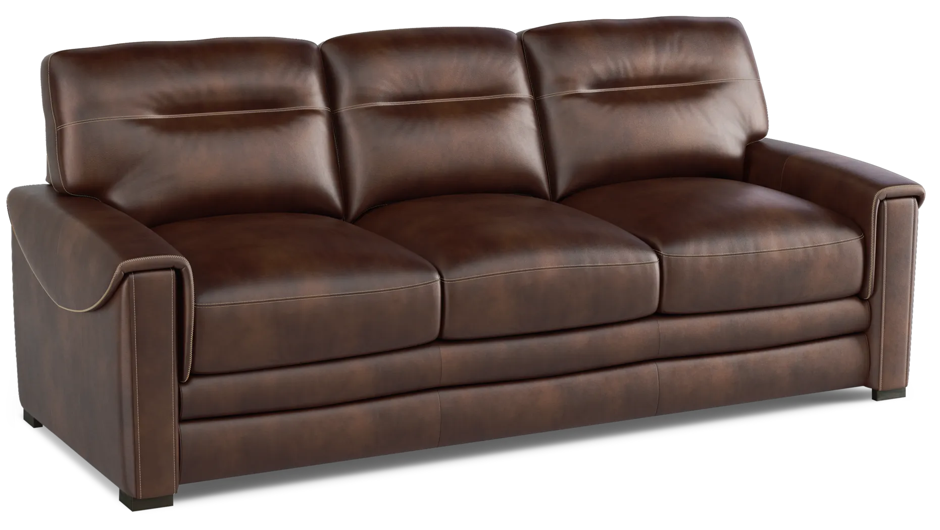 Margallo Brown Leather 7 Pc Living Room - Thumbnail - Image 3