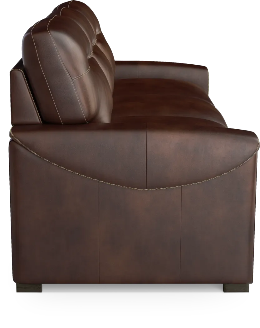 Margallo Brown Leather 7 Pc Living Room - Thumbnail - Image 5