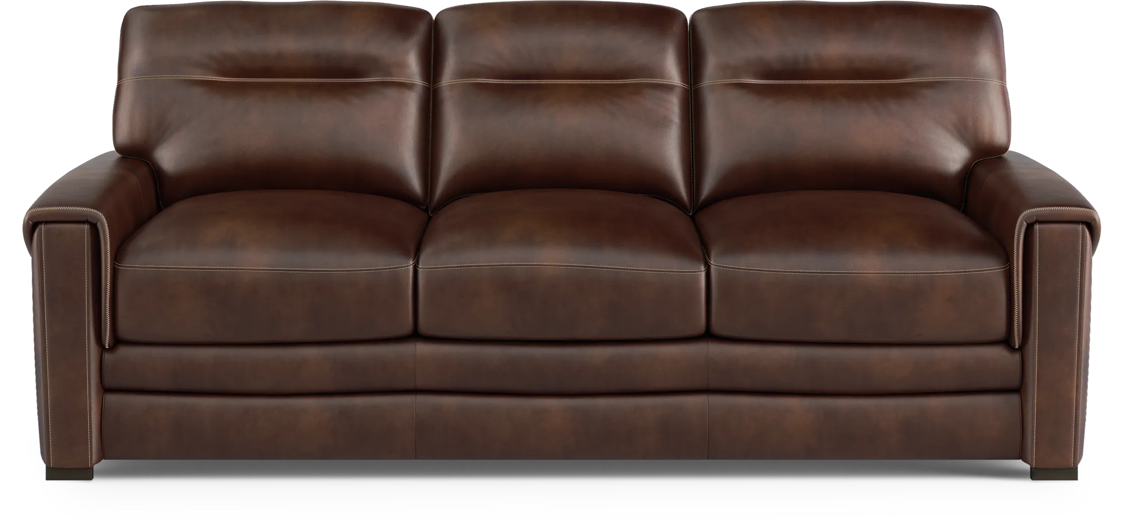 Margallo Brown Leather 7 Pc Living Room - Thumbnail - Image 2