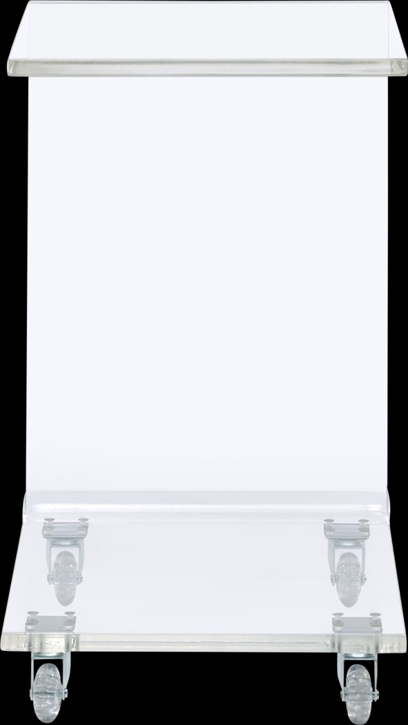 Margarette Clear Rolling Accent Table - Thumbnail - Image 3