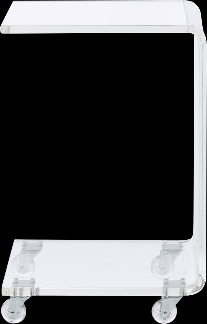 Margarette Clear Rolling Accent Table - Thumbnail - Image 4