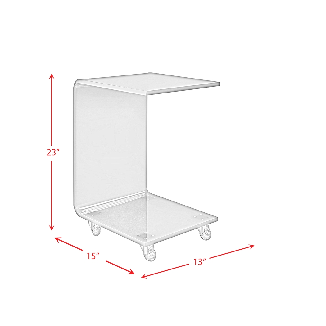 Margarette Clear Rolling Accent Table - Thumbnail - Image 8