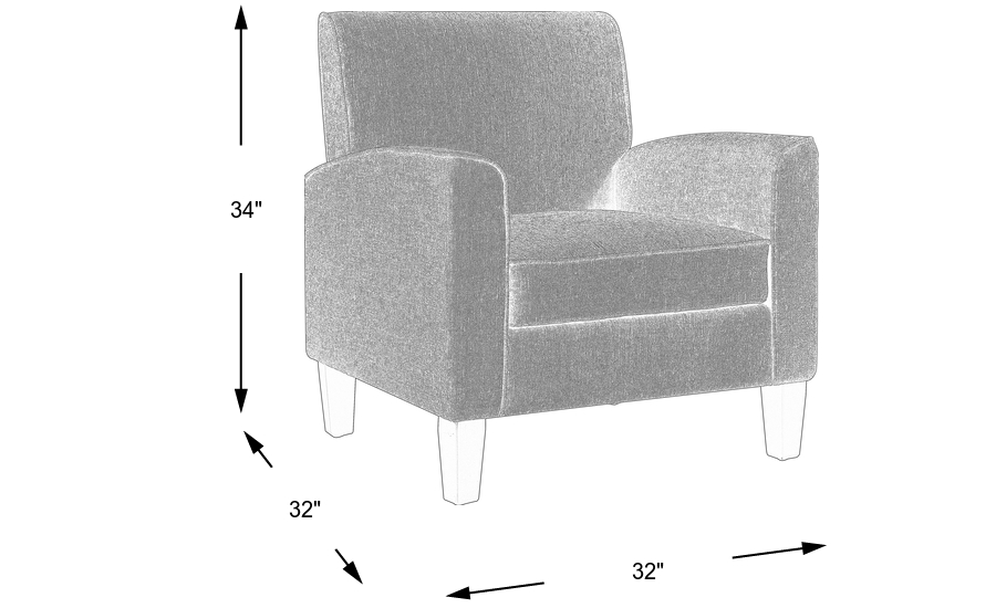 Dimension Image. Please refer to the Dimension Tab on this page for dimension details.