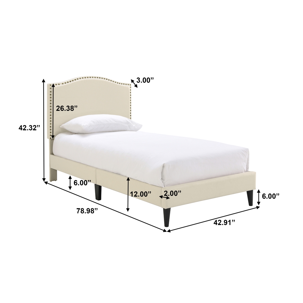 Margrove Beige Twin Bed - Thumbnail - Image 9