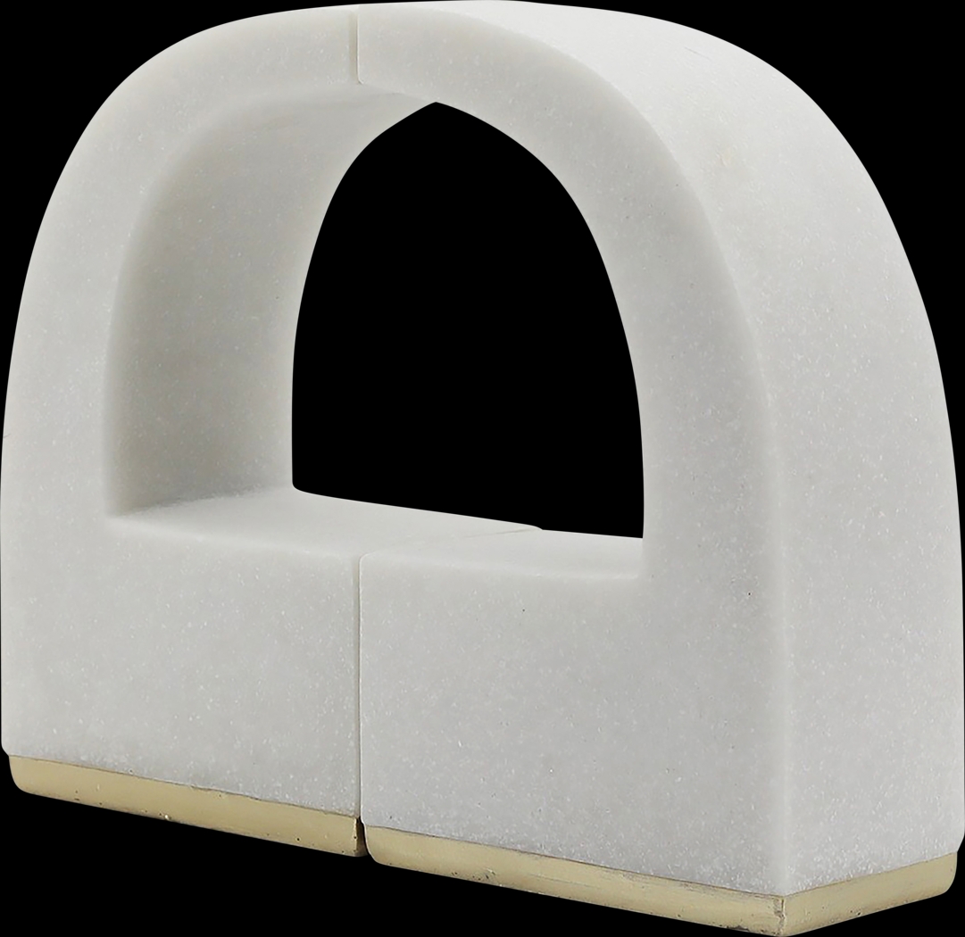 Marguerita White Bookend, Set of 2 - Thumbnail - Image 4