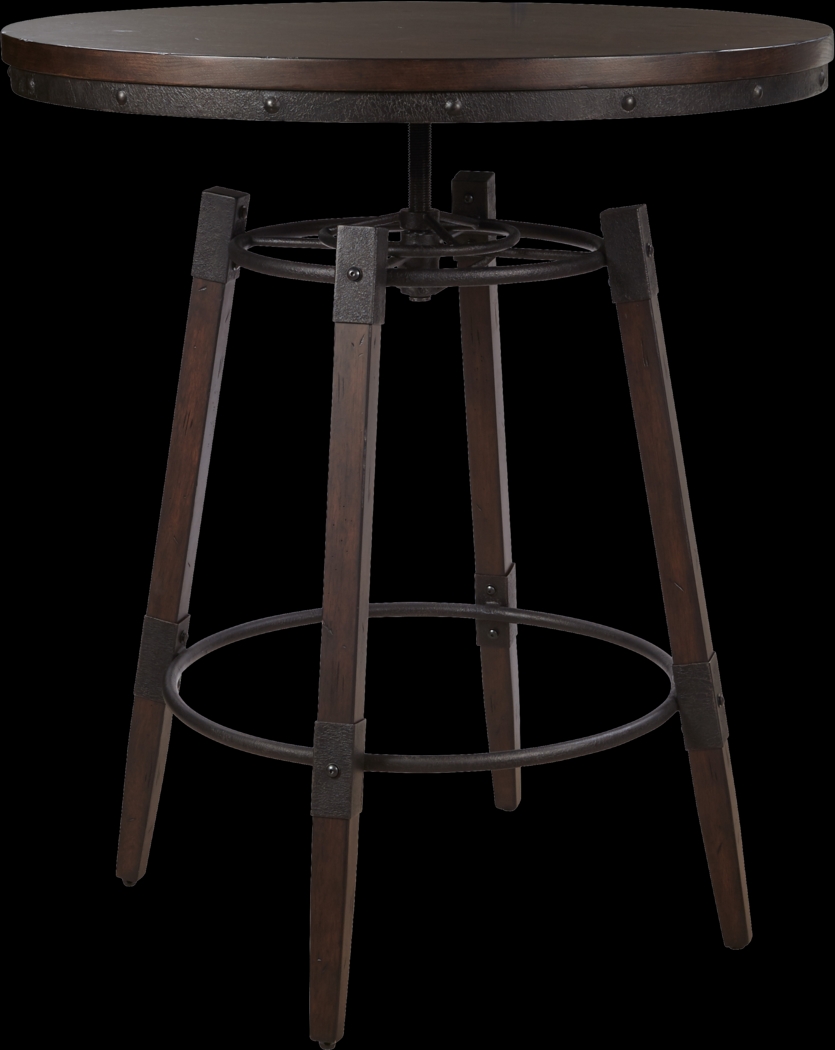 Marham Brown Bar Height Table - Thumbnail - Image 1
