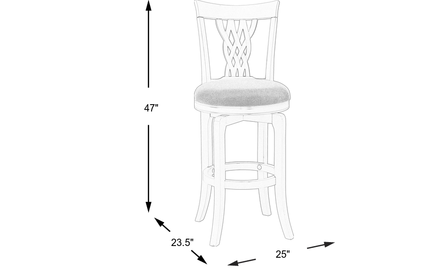Dimension Image. Please refer to the Dimension Tab on this page for dimension details.