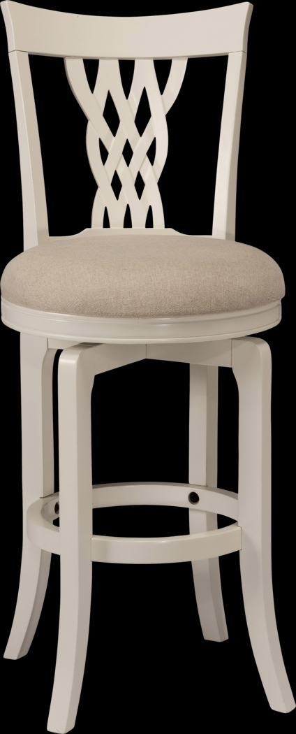 Mari White Swivel Counter Height Stool - Thumbnail - Image 1