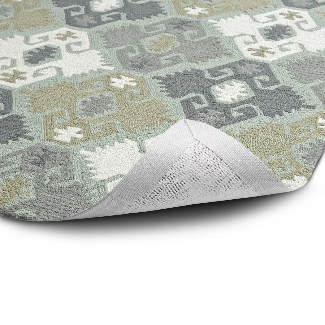 Marianello Gray 7'9 x 7'9 Indoor/Outdoor Rug - Thumbnail - Image 2