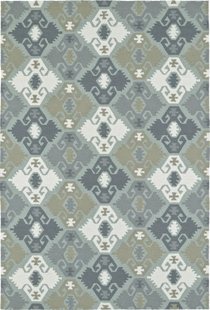 Marianello Gray 7'9 x 7'9 Indoor/Outdoor Rug - Thumbnail - Image 1