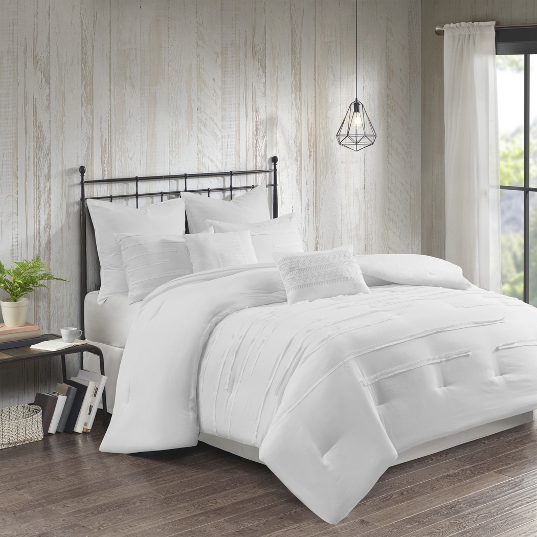 Maricka White 8 Pc King Comforter Set - Thumbnail - Image 2