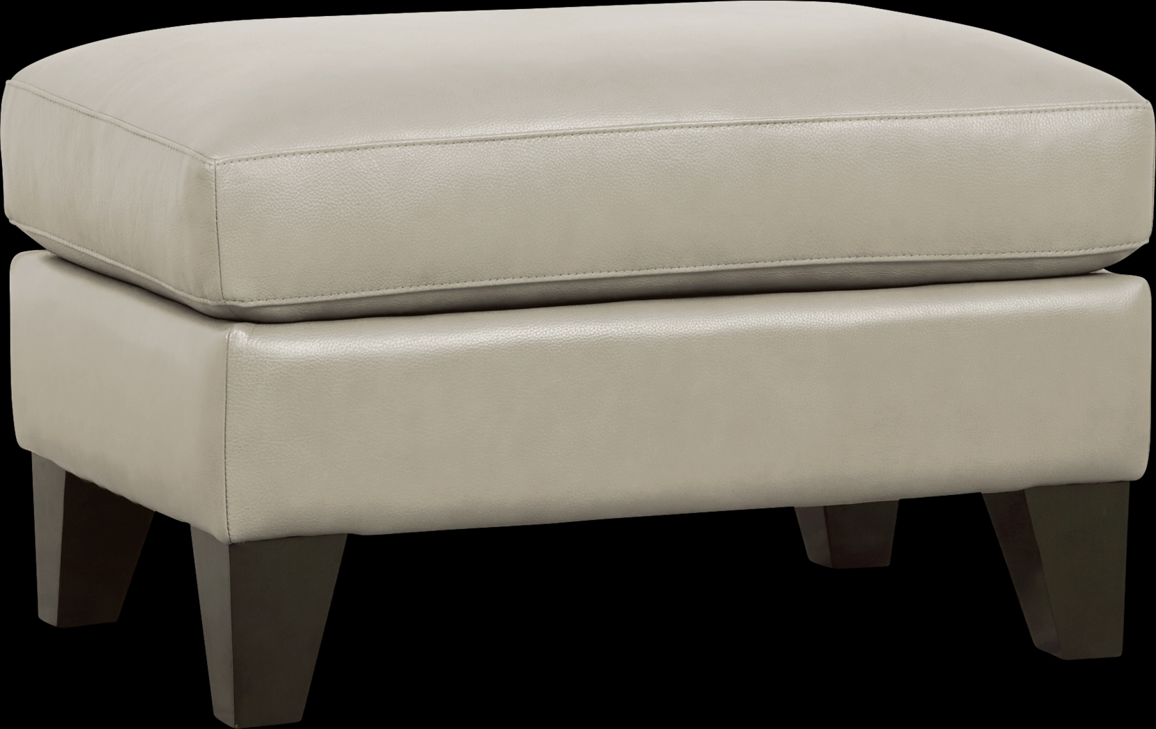 Marielle Bone Leather Ottoman - Thumbnail - Image 1