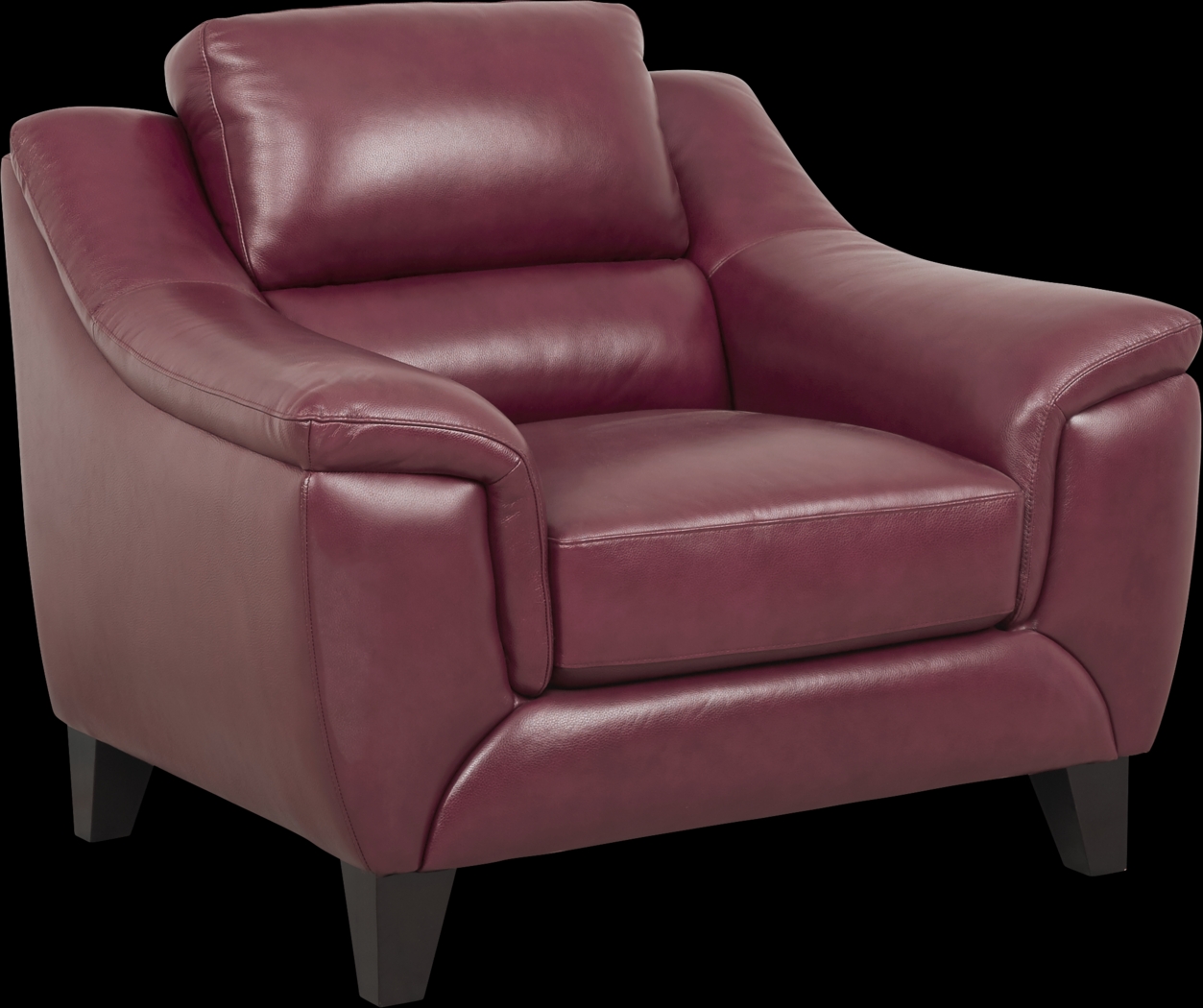 Marielle Red Leather Chair - Thumbnail - Image 1