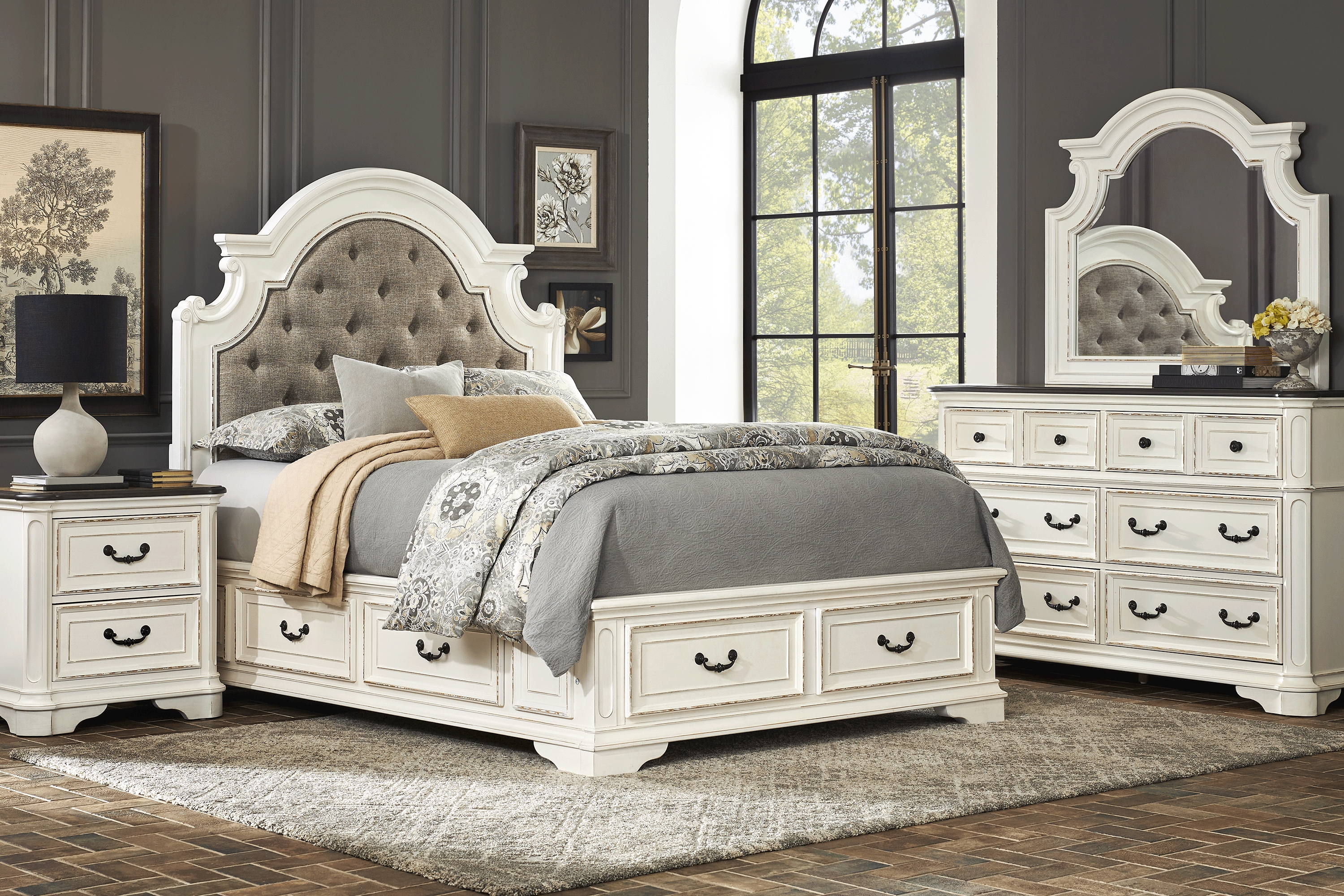 Marien Park White 5 Pc King Storage Bedroom - Thumbnail - Image 1