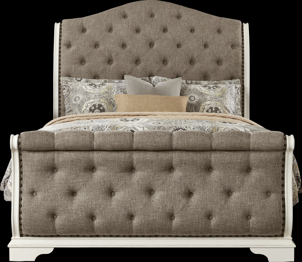 Marien Park White 5 Pc King Sleigh Bedroom - Thumbnail - Image 3