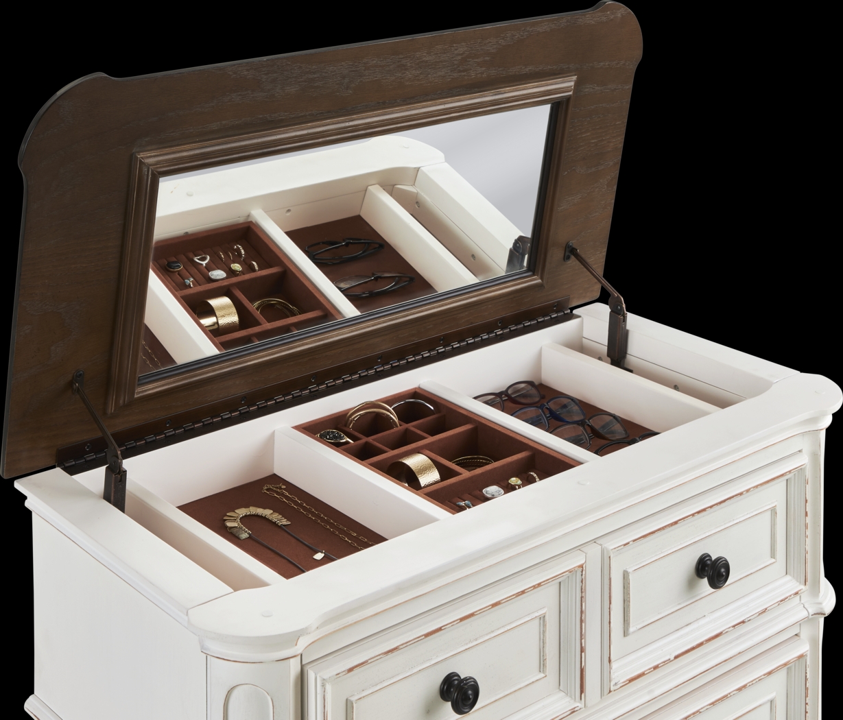 Marien Park White Lift Top Chest - Thumbnail - Image 3