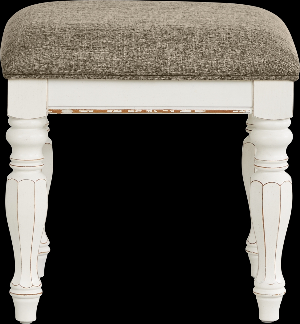 Marien Park White Vanity Stool - Thumbnail - Image 2