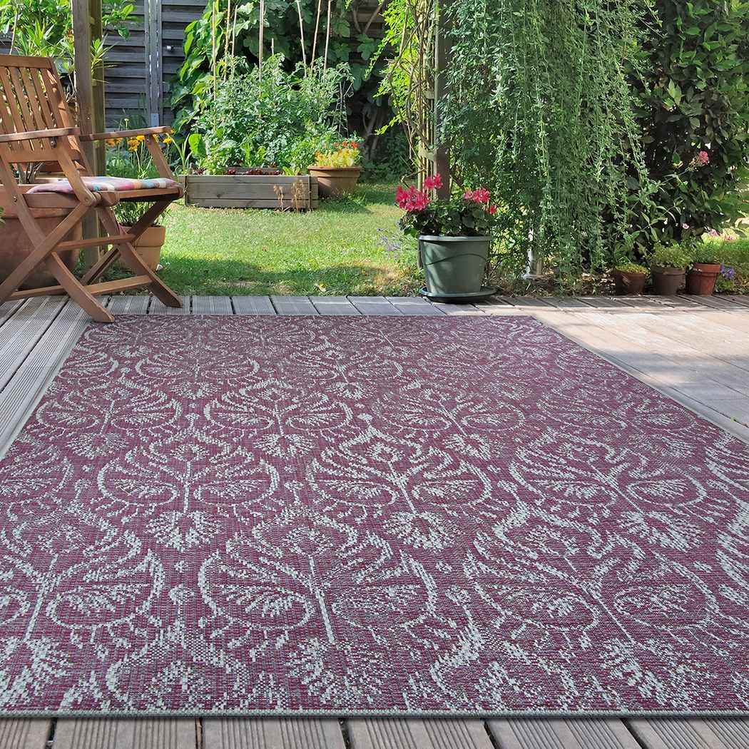 Mariet Plum 7'6 x 10'9 Indoor/Outdoor Rug - Thumbnail - Image 2