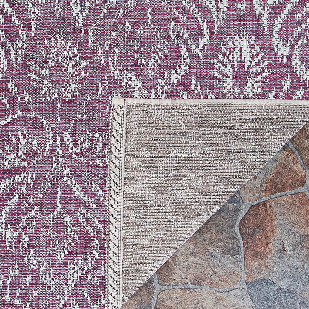 Mariet Plum 7'6 x 10'9 Indoor/Outdoor Rug - Thumbnail - Image 4