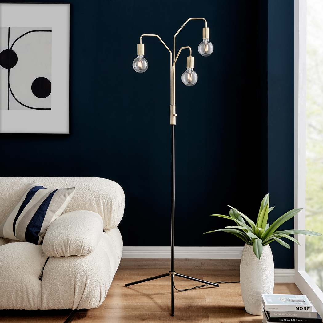Marietta Post Black Floor Lamp - Thumbnail - Image 2