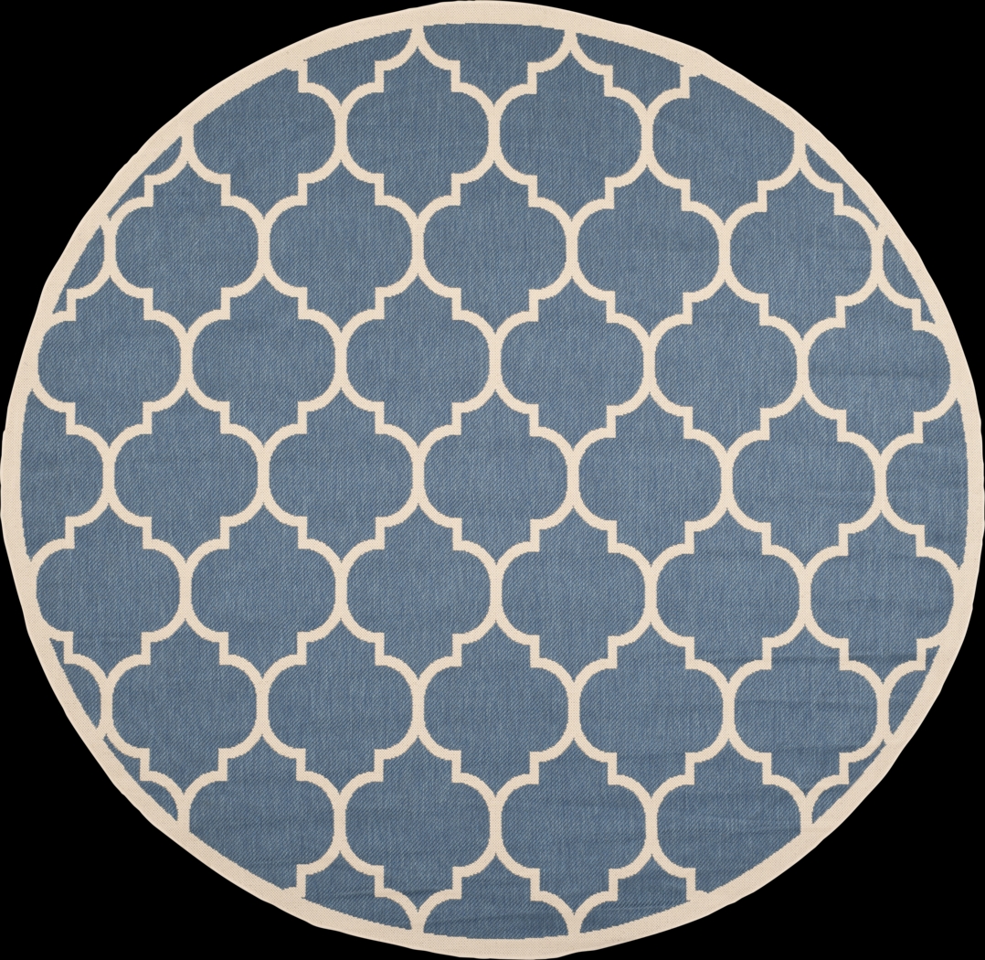 Marilina Chambray 8' Round Indoor/Outdoor Rug - Thumbnail - Image 1