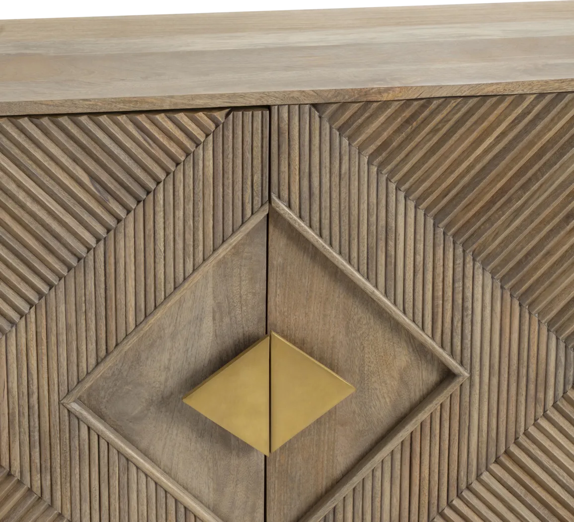 Marimont Brown 4 Door Credenza - Thumbnail - Image 4
