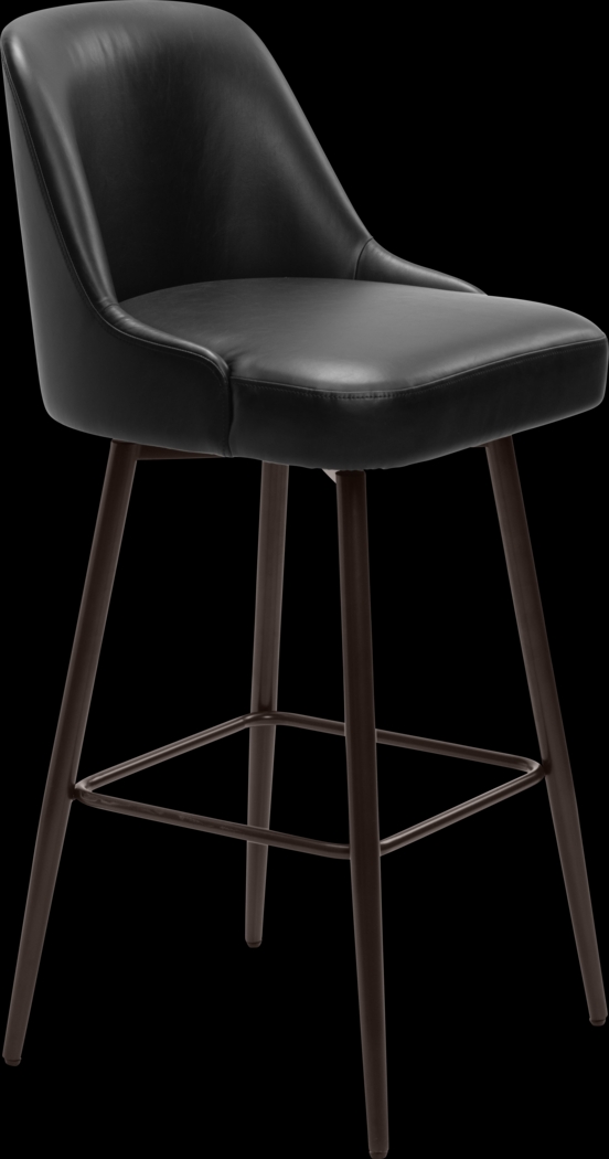 Marina Black Swivel Barstool - Thumbnail - Image 3