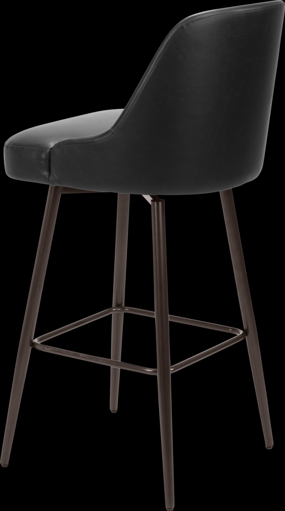Marina Black Swivel Barstool - Thumbnail - Image 6