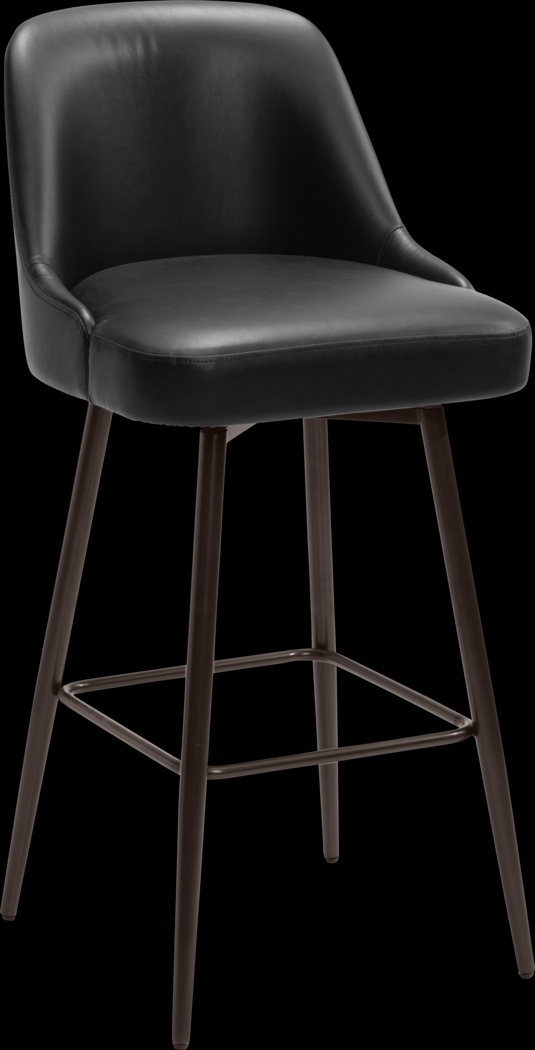 Marina Black Swivel Barstool - Thumbnail - Image 1