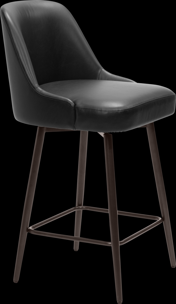 Marina Black Swivel Counter Height Stool - Thumbnail - Image 3