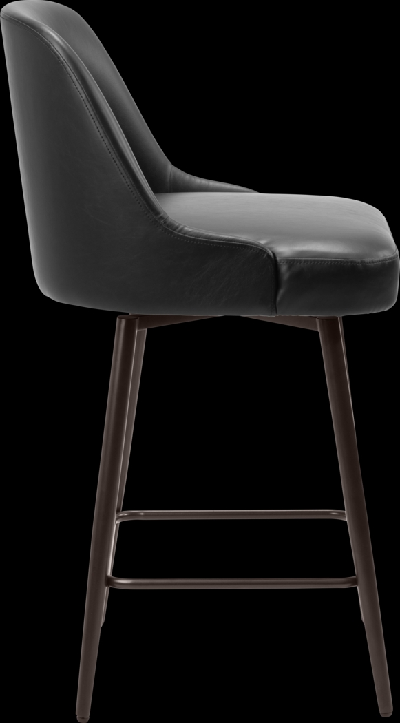 Marina Black Swivel Counter Height Stool - Thumbnail - Image 6