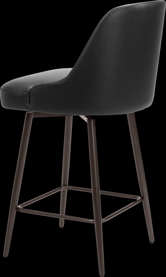 Marina Black Swivel Counter Height Stool - Thumbnail - Image 7