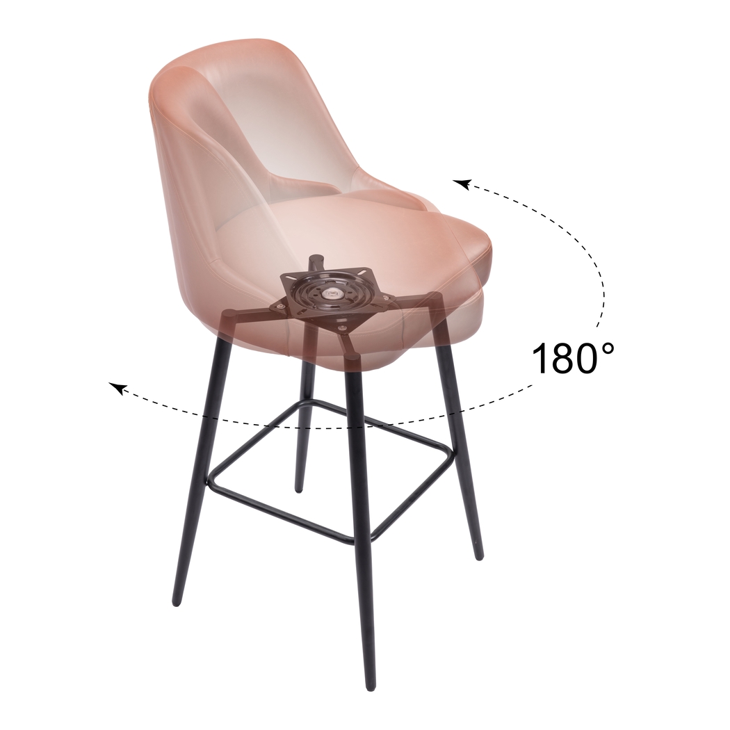 Marina Brown Swivel Barstool - Thumbnail - Image 8