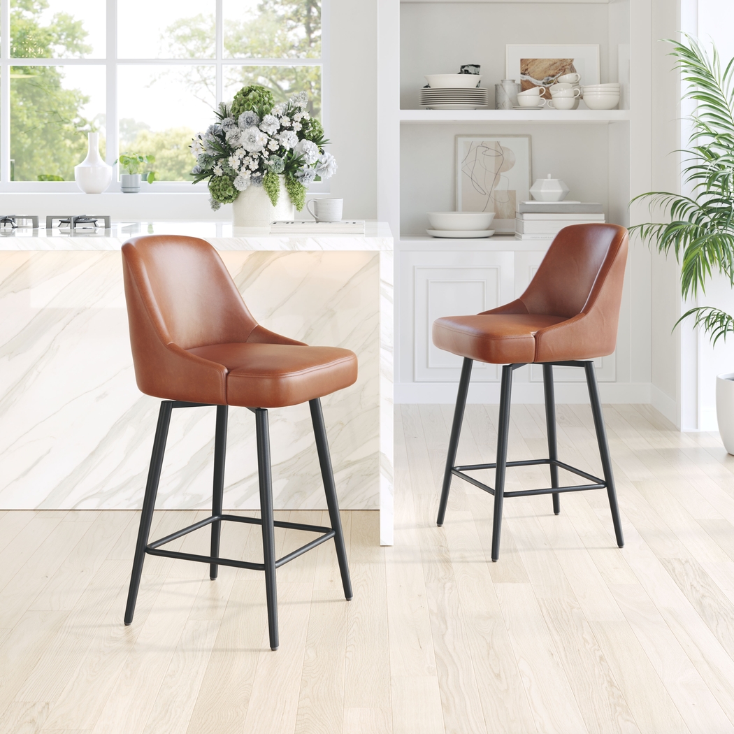 Marina Brown Counter Height Stool - Thumbnail - Image 2