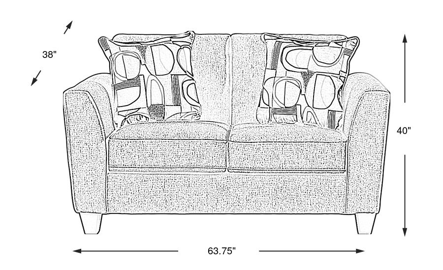 Dimension Image. Please refer to the Dimension Tab on this page for dimension details.